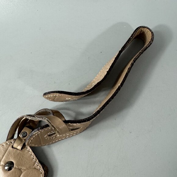 A. Bellucci Ashy Gray Croc-embossed Leather Tag - Picture 6 of 9